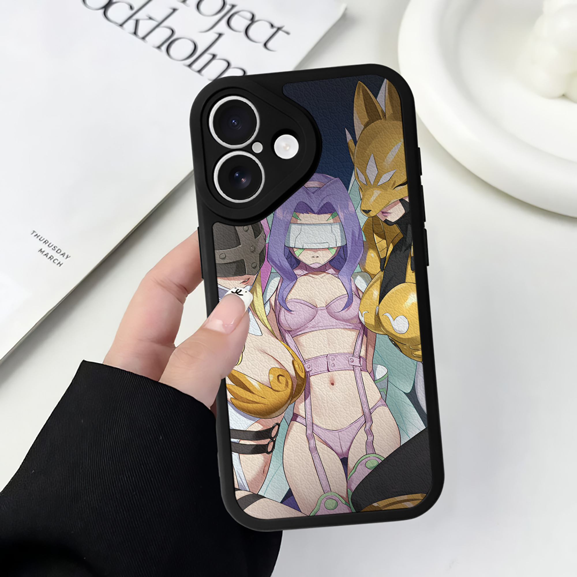 （画像用） Digimon デジタルモンスター/デジモン 【iPhone 16シリーズ対応】シリコンスマホケース（レザー調） 材質：シリコン